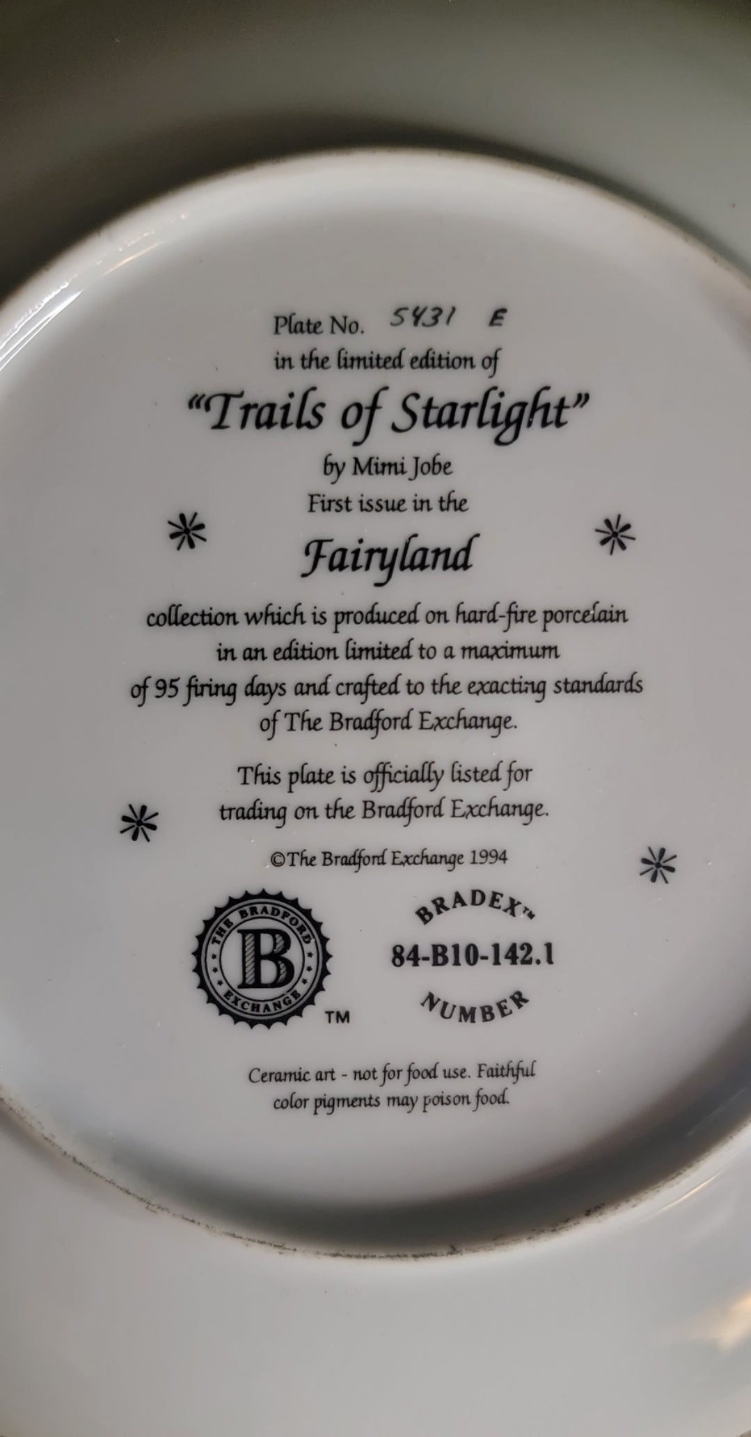 Fairie Collector Plate Crystal Revelations Limited Edition